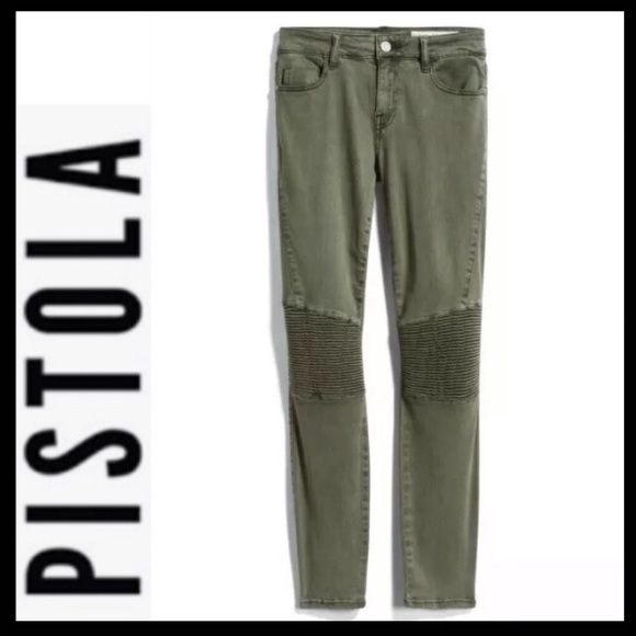 pistola Denim - Pistola Moto Skinny Jean